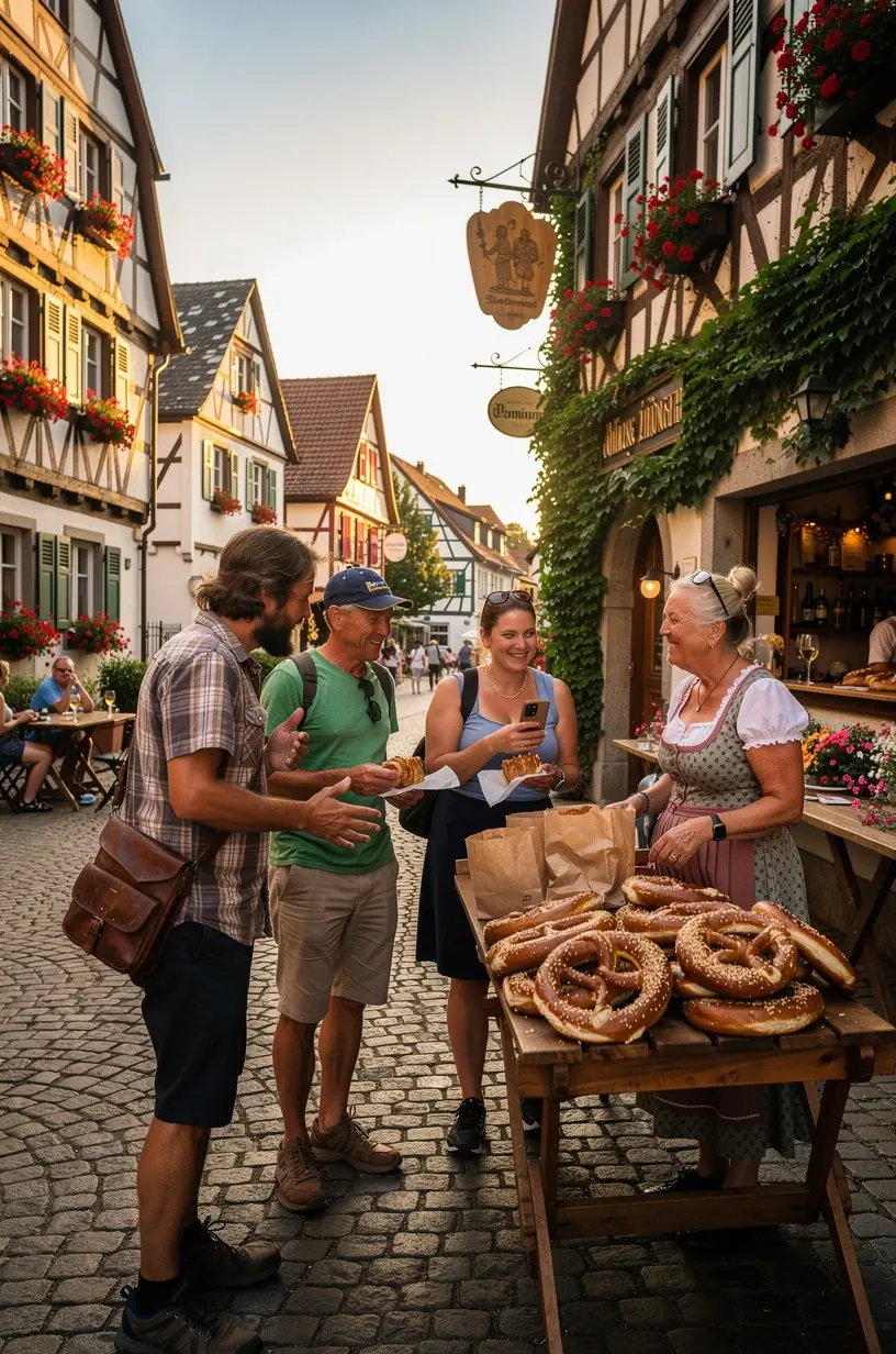 Authentische Marktbesichtigung mit Fokus auf saisonale und nachhaltige Lebensmittel aus Deutschland.