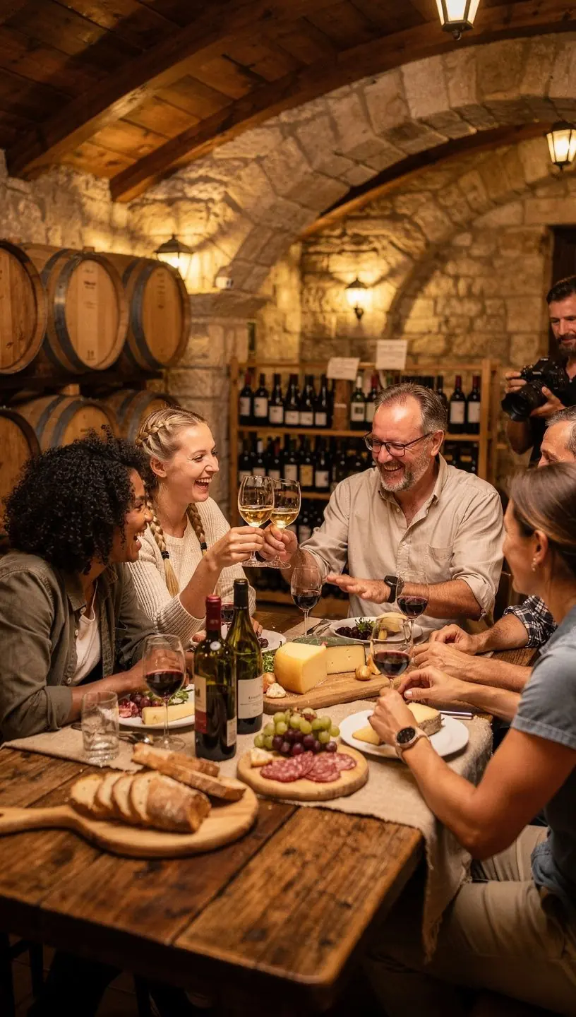 Food-Tour-Gruppe erkundet historische Altstadt und entdeckt regionale Feinkostläden und Restaurants.